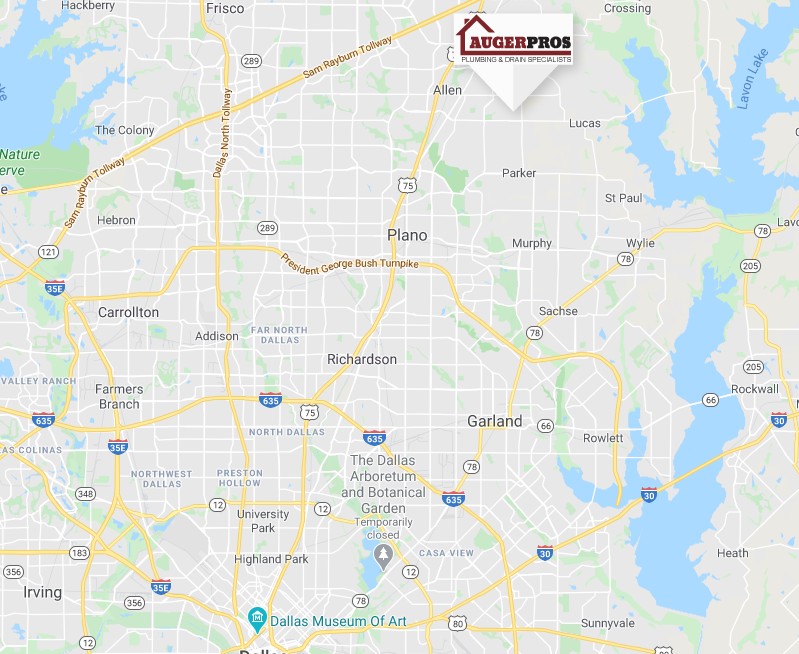 Augerpros Plumbing Service Map