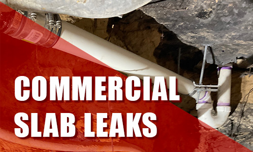 Commercial slab leaks, leak detection, leak repair. 